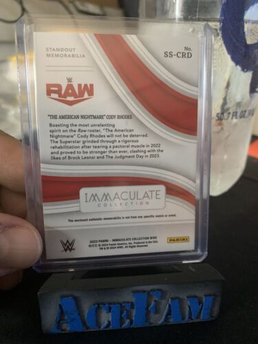 2023 Immaculate Collection Cody Rhodes Standout Memorabilia 1/1