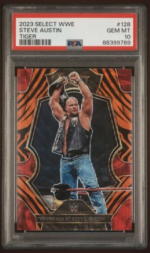 2023 WWE Select Stone Cold Steve Austin Premier Level Tiger PSA 10 POP 1 🔥 🔥